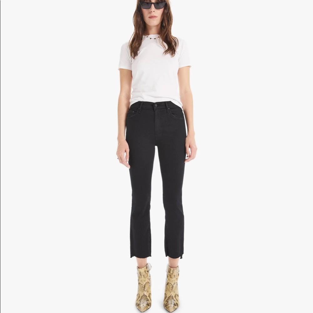 MOTHER the insider crop step fray pants